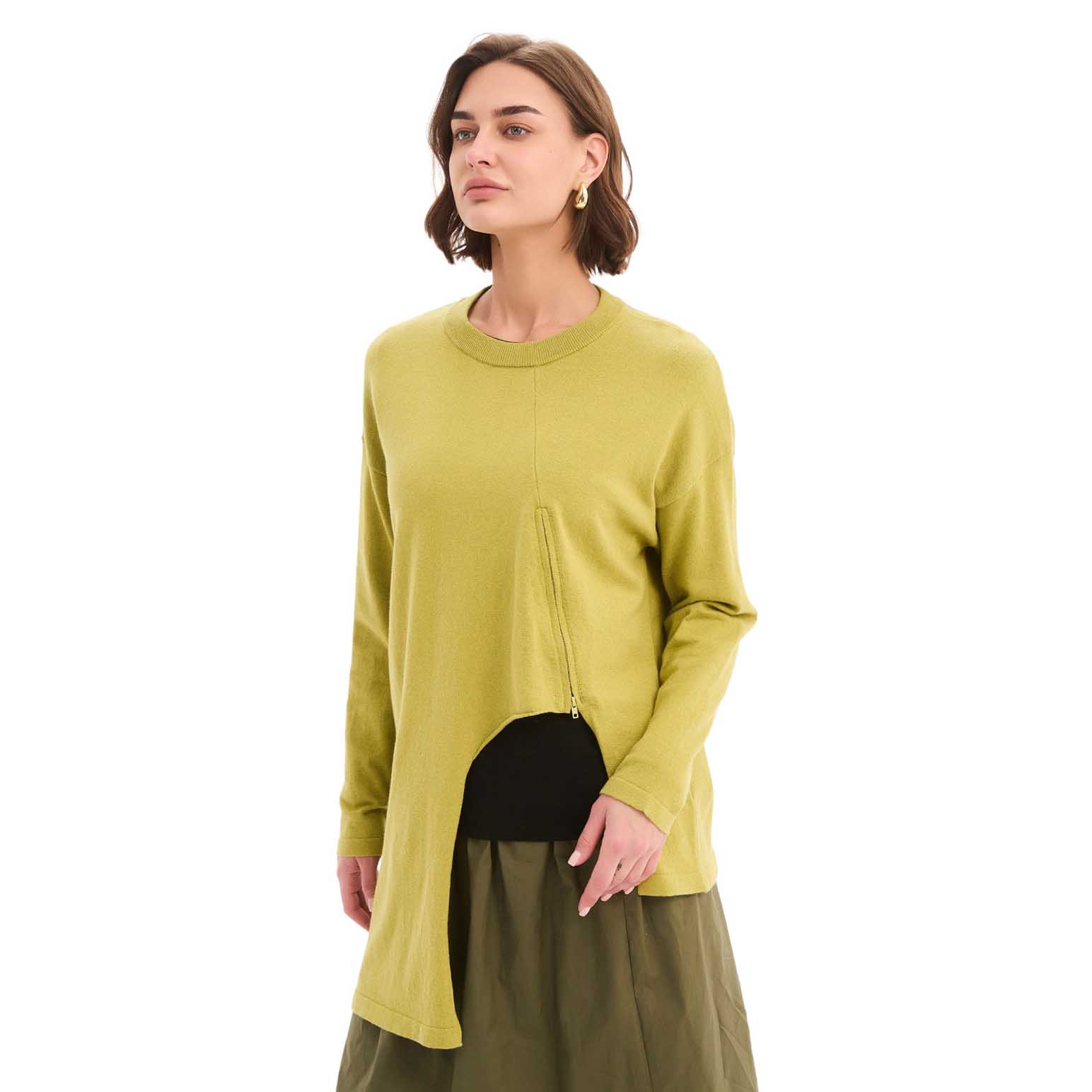 TIRELLI Asymmetric Zip Detail Knit